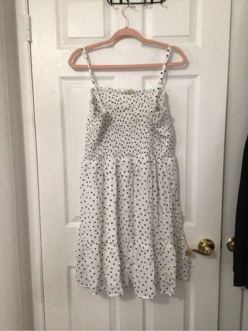 White Polka Dot Tiered Sundress for Girls